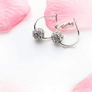 Bottlebrush Silver Hoops - My Roial Ears LTD