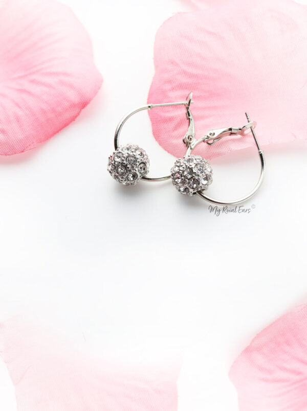 Bottlebrush Silver Hoops - My Roial Ears LTD