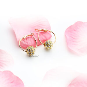 Bottlebrush Gold Hoops - My Roial Ears LTD