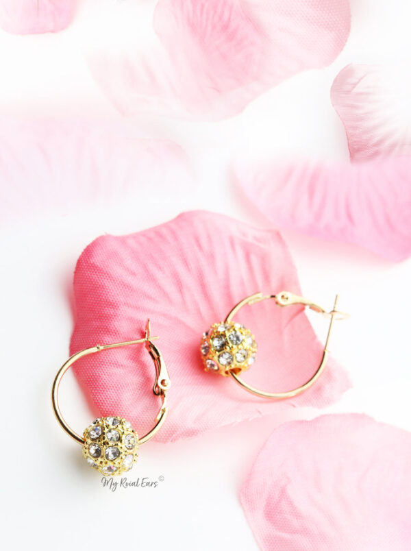 Bottlebrush Gold Hoops - My Roial Ears LTD