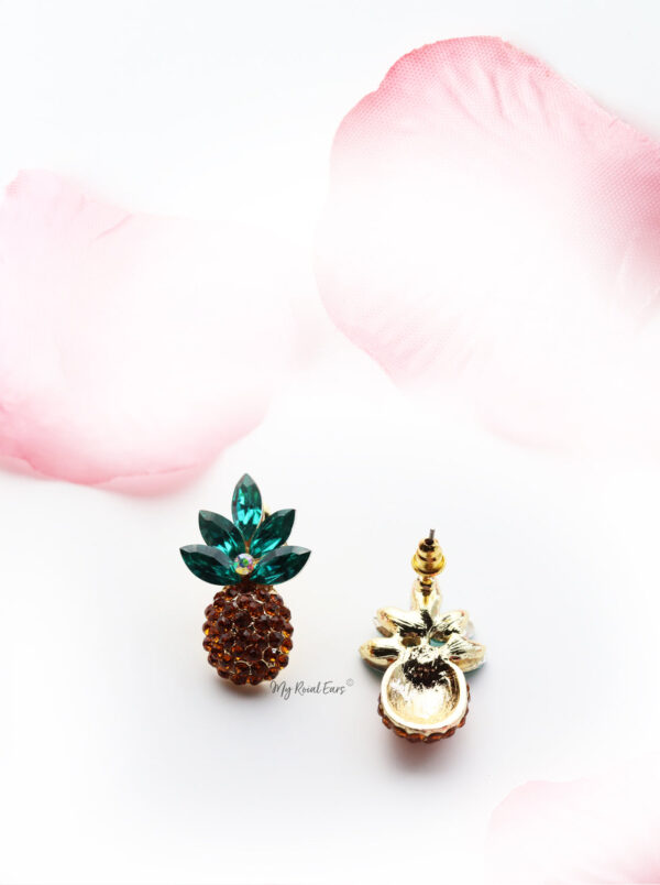 Delphinium- Pineapple Crystal glass Stud - My Roial Ears LTD