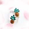 Delphinium- Pineapple Crystal glass Stud - My Roial Ears LTD