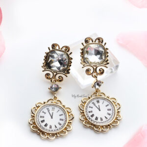 Primrose-gold retro statement gold earrings - My Roial Ears LTD