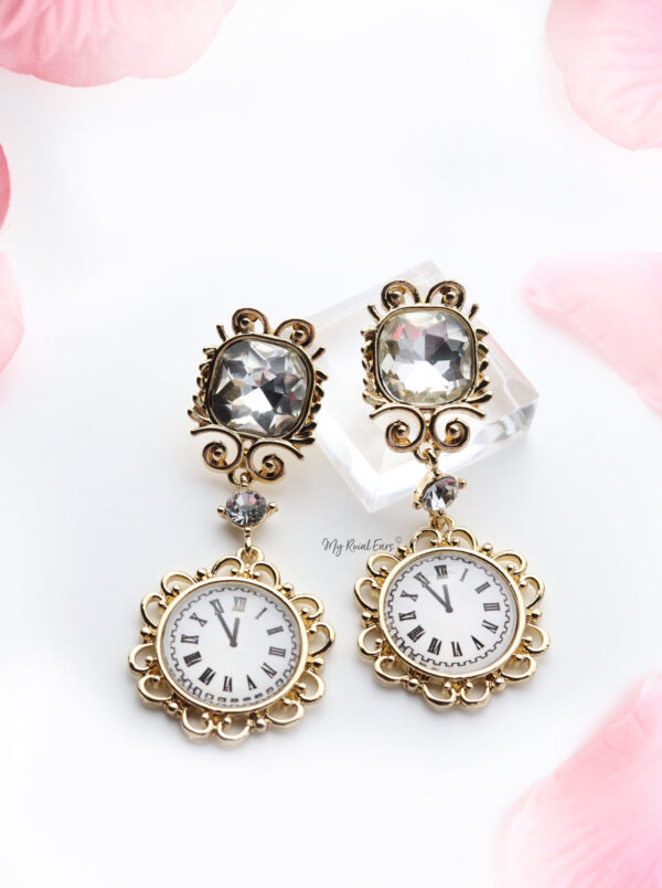 Primrose-gold retro statement gold earrings - My Roial Ears LTD