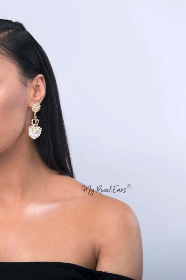 Helen- baroque-inspired gold drop earrings - My Roial Ears LTD