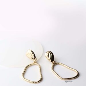 Callia- gold plated tasteful drop earrings - My Roial Ears LTD