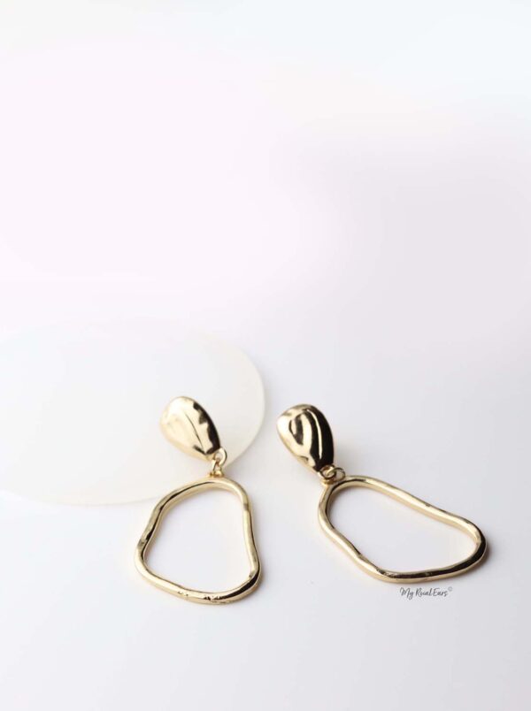 Callia- gold plated tasteful drop earrings - My Roial Ears LTD