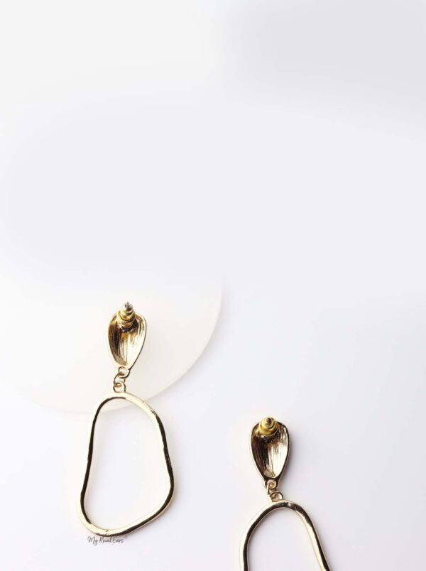 Callia- gold plated tasteful drop earrings - My Roial Ears LTD