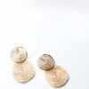 Astraea- gold plated spiral double circle hoop earrings - My Roial Ears LTD