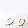 Acantha- gold plated abstract lock statement stud earrings - My Roial Ears LTD