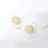 Danae- gold plated round spiral plant inspired earrings - My Roial Ears LTD
