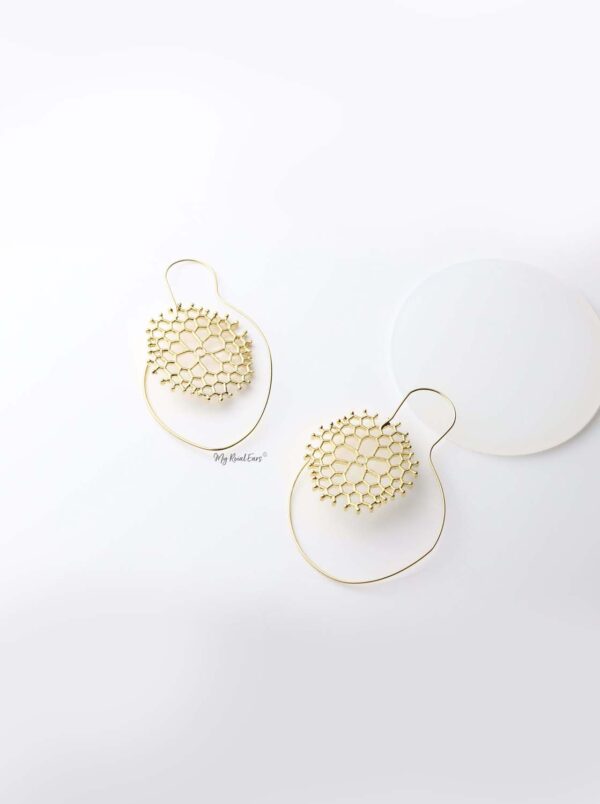 Danae Silver- round spiral plant inspired earrings - My Roial Ears LTD