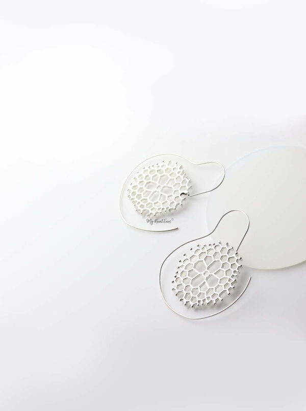 Danae Silver- round spiral plant inspired earrings - My Roial Ears LTD