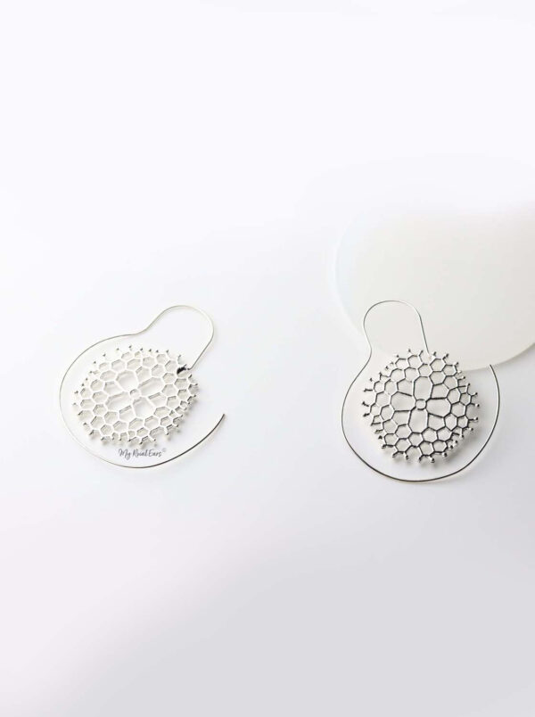Danae Silver- round spiral plant inspired earrings - My Roial Ears LTD