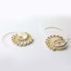 Dike- gold plated spiral ethnic pattern earrings - My Roial Ears LTD