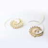 Dike- gold plated spiral ethnic pattern earrings - My Roial Ears LTD
