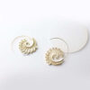 Dike- gold plated spiral ethnic pattern earrings - My Roial Ears LTD