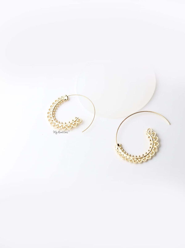 Erato- bohemian whirlpool pattern style hoop earrings - My Roial Ears LTD