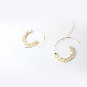 Erato- bohemian whirlpool pattern style hoop earrings - My Roial Ears LTD