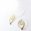 Europa Silver-tribal brass, spiral drop earrings - My Roial Ears LTD