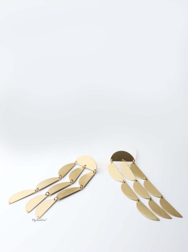 Harmonia- gold plated tassel drop metal earrings - My Roial Ears LTD