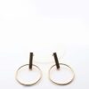 Selene- gold plated big circle hoop earrings - My Roial Ears LTD