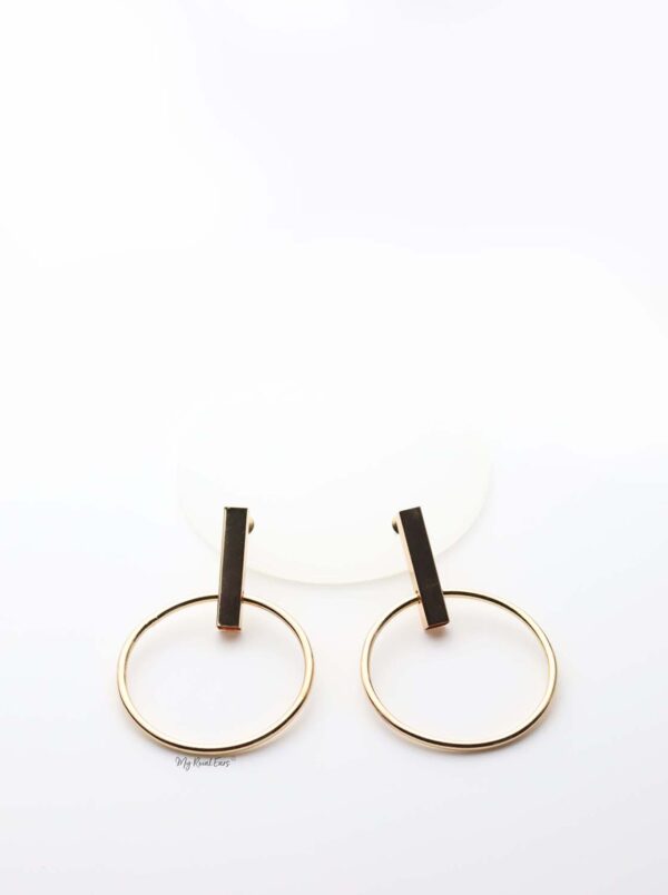 Selene- gold plated big circle hoop earrings - My Roial Ears LTD