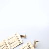 Hippolyta- gold plated tassel statement metal drop earrings - My Roial Ears LTD