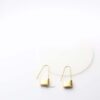 Lachesis- gold plated small lock drop earrings - My Roial Ears LTD