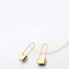Lachesis- gold plated small lock drop earrings - My Roial Ears LTD