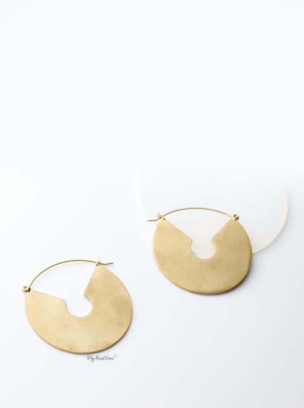 Larisa- matt gold plated vintage inspired u shape drop earrings - My Roial Ears LTD