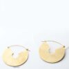Larisa- matt gold plated vintage inspired u shape drop earrings - My Roial Ears LTD
