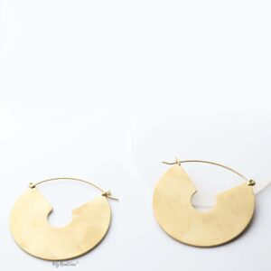 Larisa- matt gold plated vintage inspired u shape drop earrings - My Roial Ears LTD