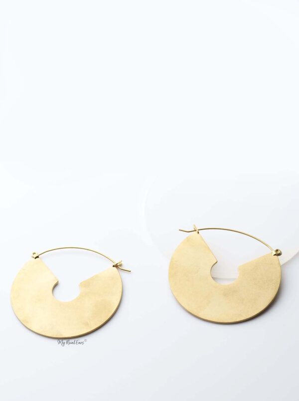 Larisa- matt gold plated vintage inspired u shape drop earrings - My Roial Ears LTD