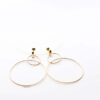 Penelope- gold plated thin hoops earrings - My Roial Ears LTD