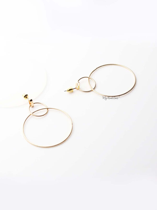 Penelope- gold plated thin hoops earrings - My Roial Ears LTD