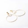 Penelope- gold plated thin hoops earrings - My Roial Ears LTD