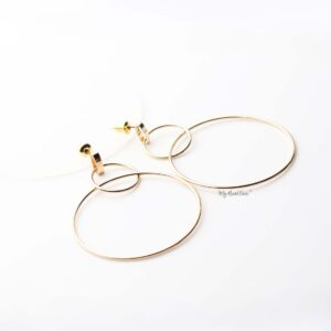 Penelope- gold plated thin hoops earrings - My Roial Ears LTD