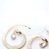 Cassandra H- gold plated snake shaped crystal drop earrings - My Roial Ears LTD