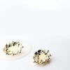 Phaenna- gold plated big pearl classy stud earrings - My Roial Ears LTD