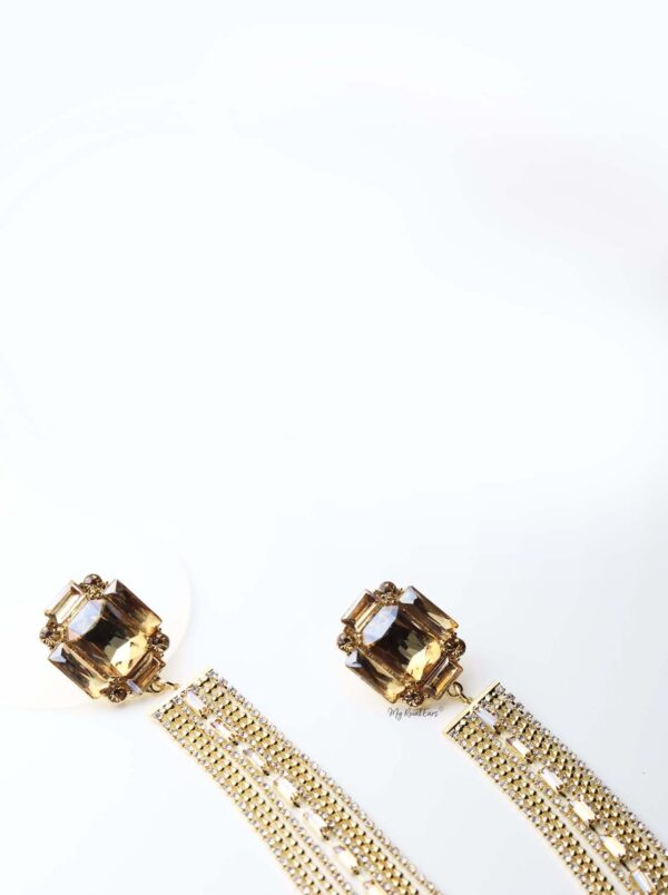 Tisiphone-gold plated extravagant tassel drop earrings - My Roial Ears LTD