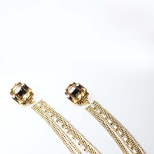 Tisiphone-gold plated extravagant tassel drop earrings - My Roial Ears LTD