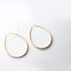 Hebe- gold plated traditional u hoop earrings - My Roial Ears LTD