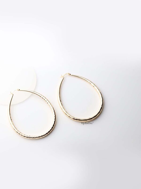 Hebe- gold plated traditional u hoop earrings - My Roial Ears LTD
