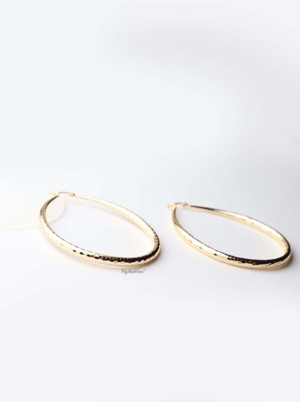 Hebe- gold plated traditional u hoop earrings - My Roial Ears LTD