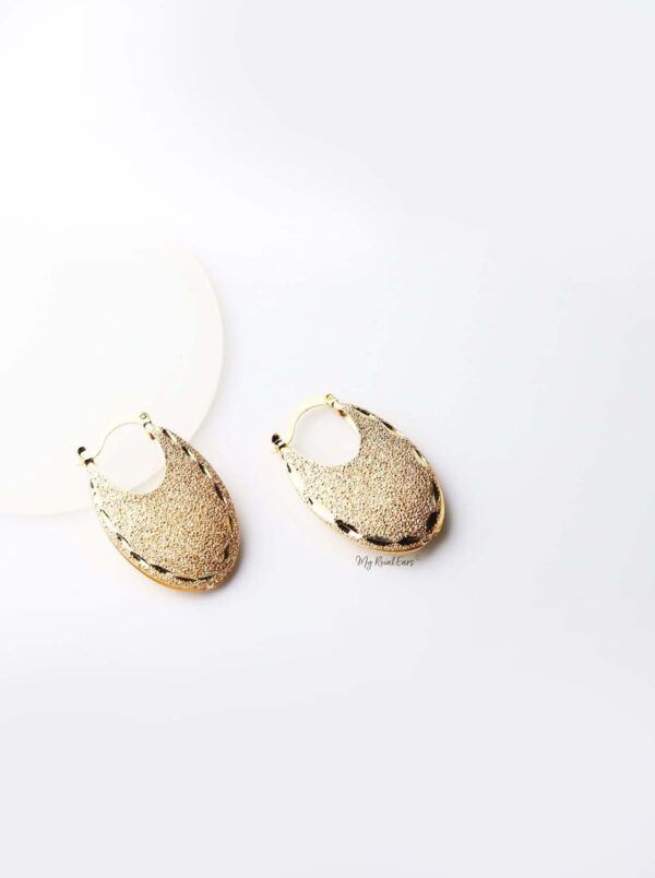 Hygea- gold plated classic oval shaped earrings - My Roial Ears LTD