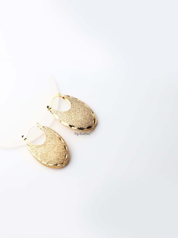 Hygea- gold plated classic oval shaped earrings - My Roial Ears LTD