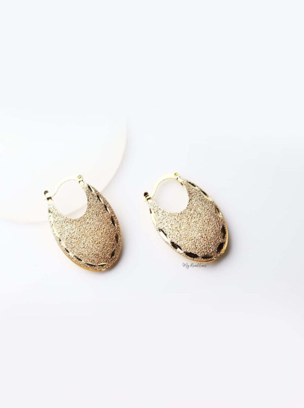 Hygea- gold plated classic oval shaped earrings - My Roial Ears LTD