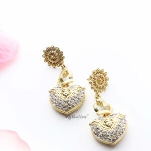 Helen- baroque-inspired gold drop earrings - My Roial Ears LTD