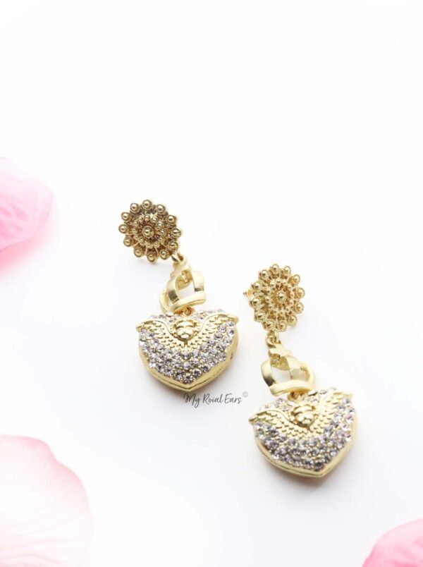Helen- baroque-inspired gold drop earrings - My Roial Ears LTD